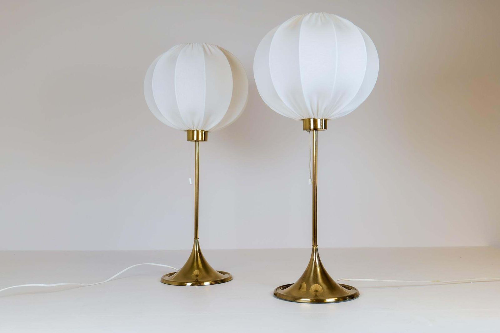 Midcentury Pair Of Bergboms B 024 Table Lamps, 1960s, Sweden photo vintage