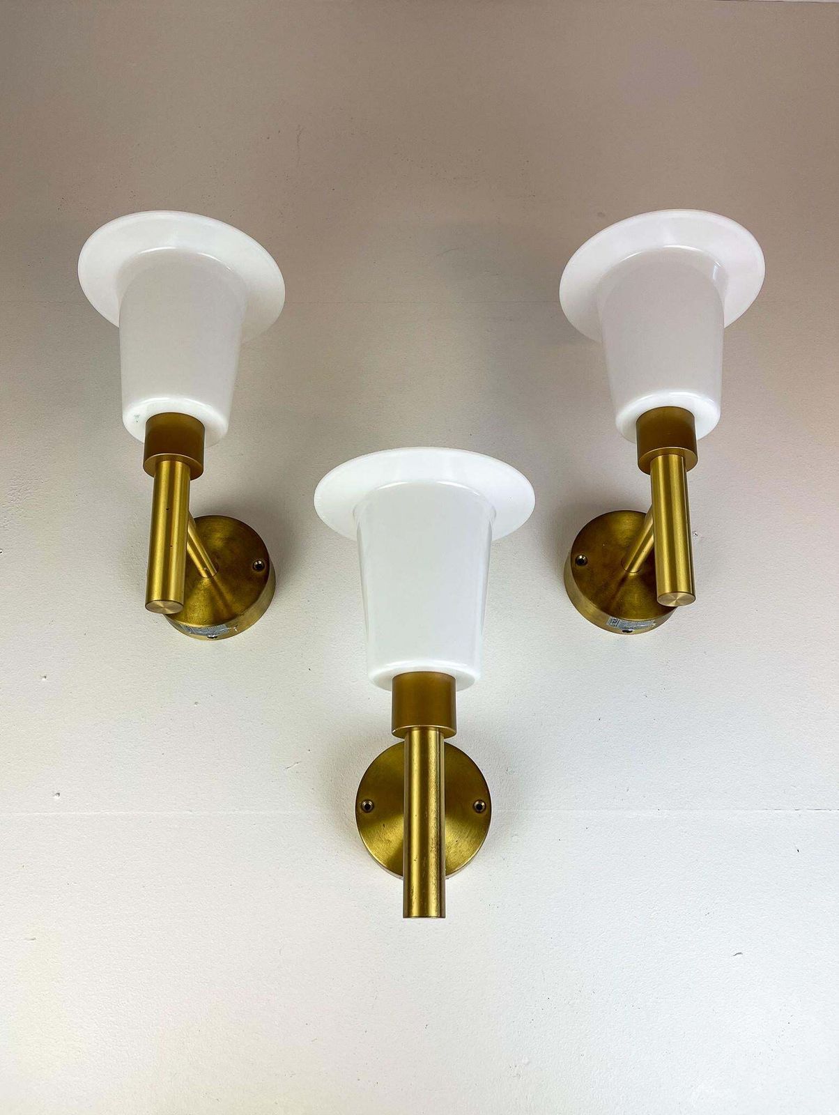 Midcentury Wall Mounted Brass And Acrylic Lamps Luxus, Sweden, 1960s photo furniture