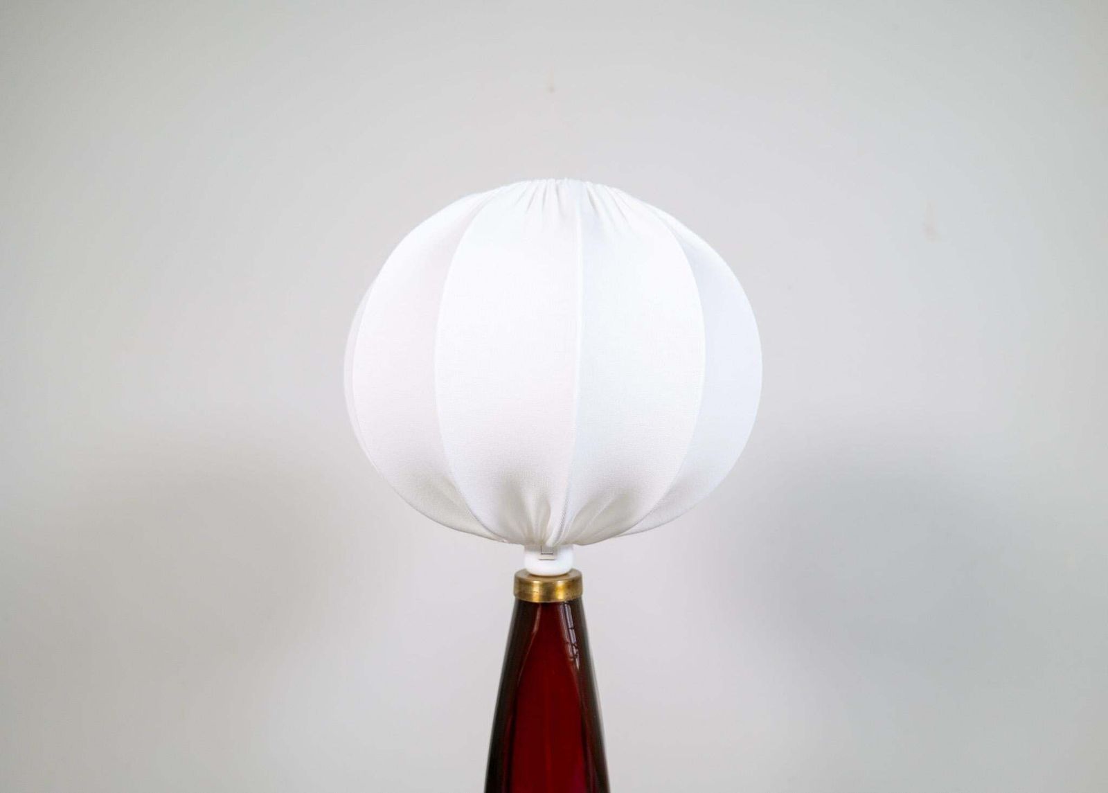 Midcentury Modern Table Lamp With Cotton Shade Carl Fagerlund Orrefors Sweden photo 1317.0