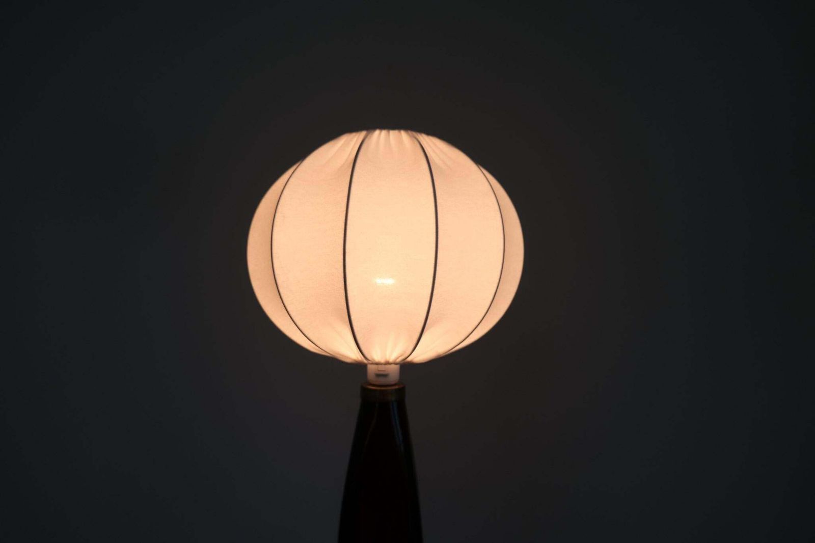 photo vinterior Midcentury Modern Table Lamp With Cotton Shade Carl Fagerlund Orrefors Sweden