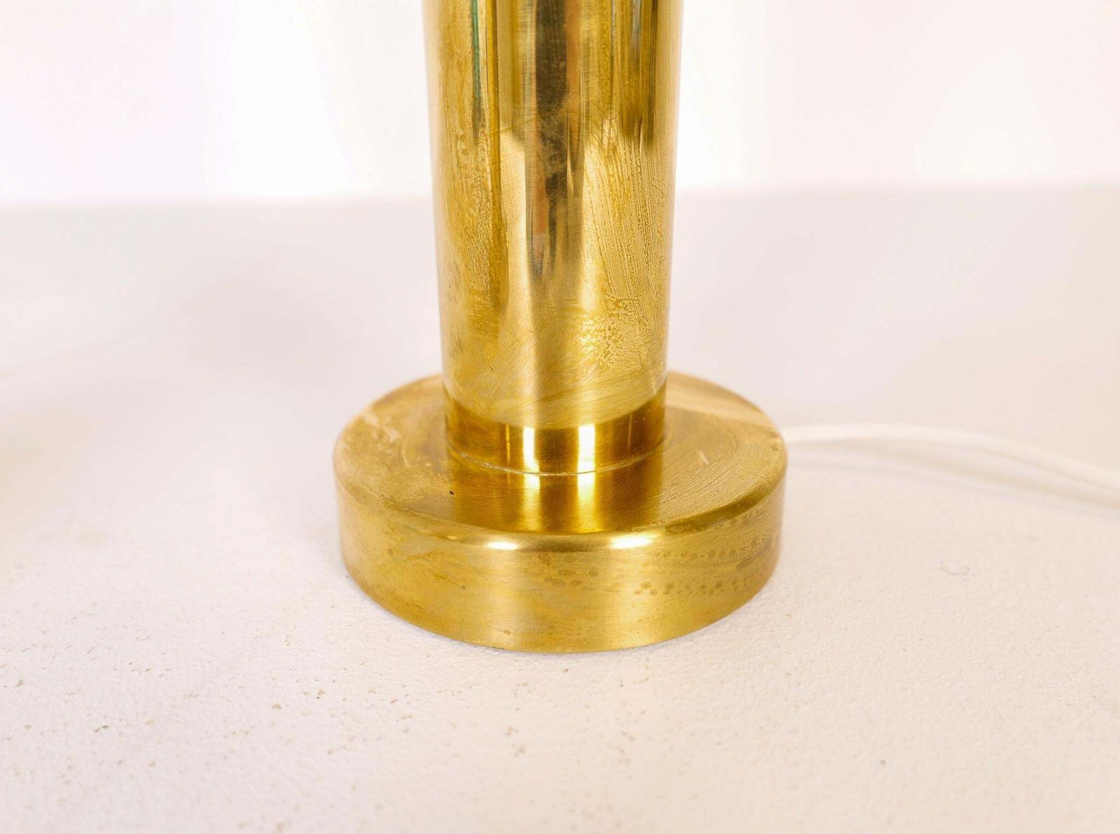 photo for sale Midcentury Pair Of Brass Table Lamps By Kosta Elarmatur, Sweden, 1960s