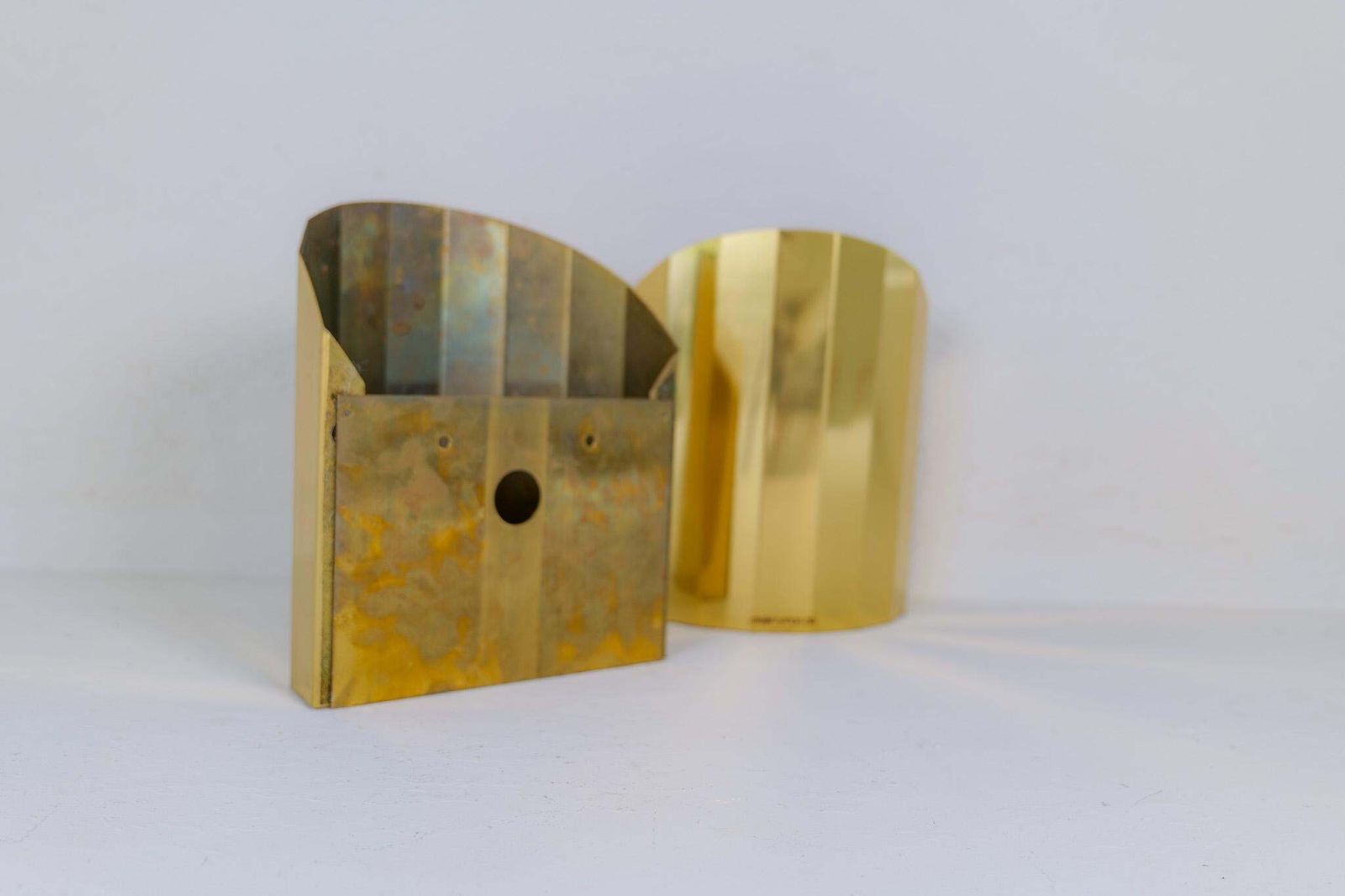 photo furniture Mid Century Modern Pair Of Brass Sconces Atelje Lyktan Sweden 1970s