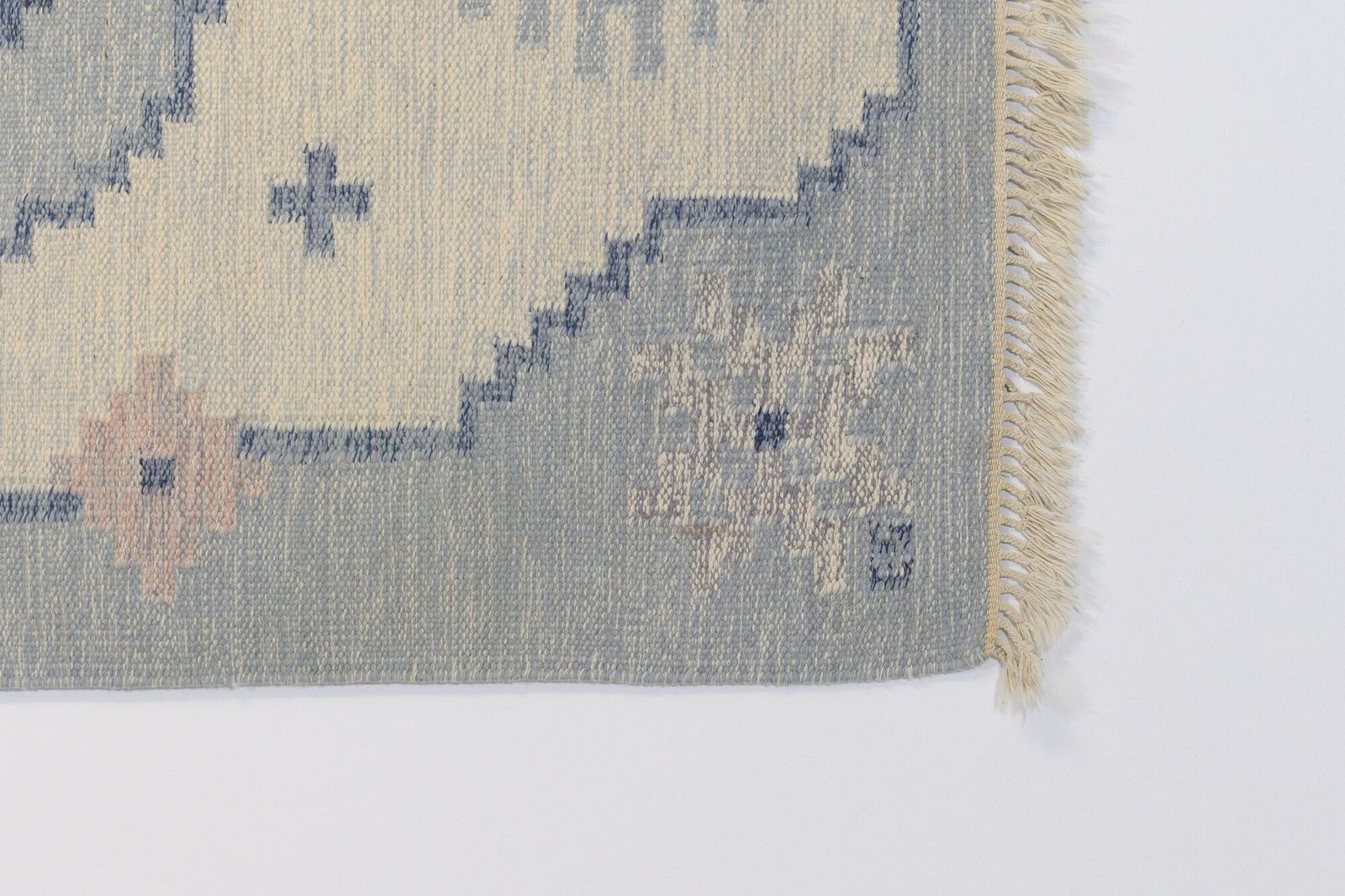 Swedish Kilim Signed E.S, 1960s photo Textiles
