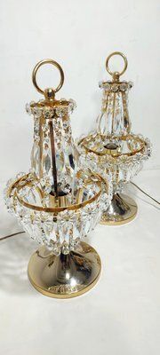 Crystal Table Lamps, Spain, 1980s, Set Of 2 photo Lighting
