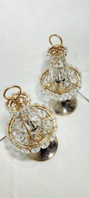 Crystal Table Lamps, Spain, 1980s, Set Of 2 photo 646.0