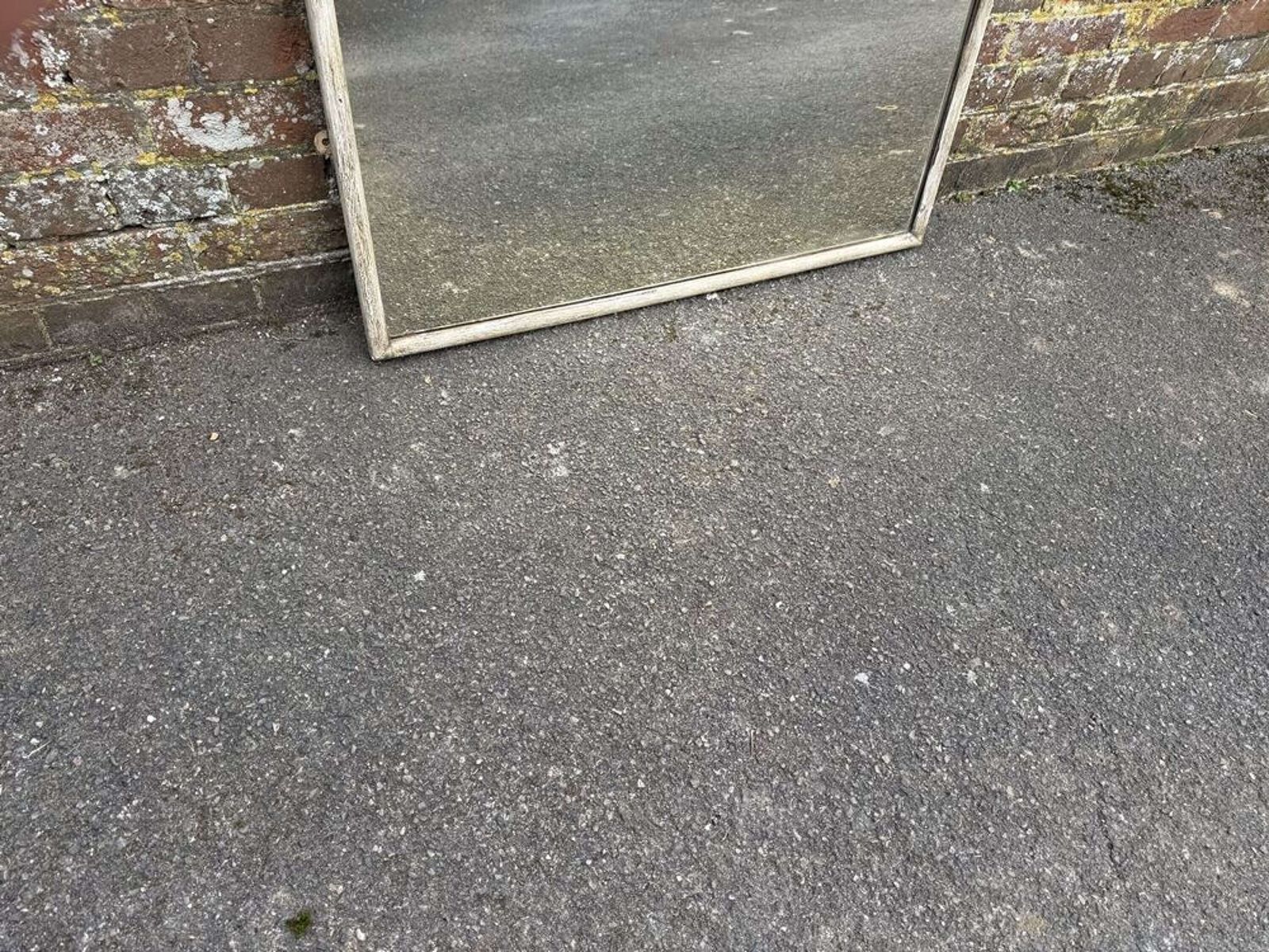 A Superb Highly Useful Size Antique French 19th C Painted Bistro Mirror. photo Home Decor
