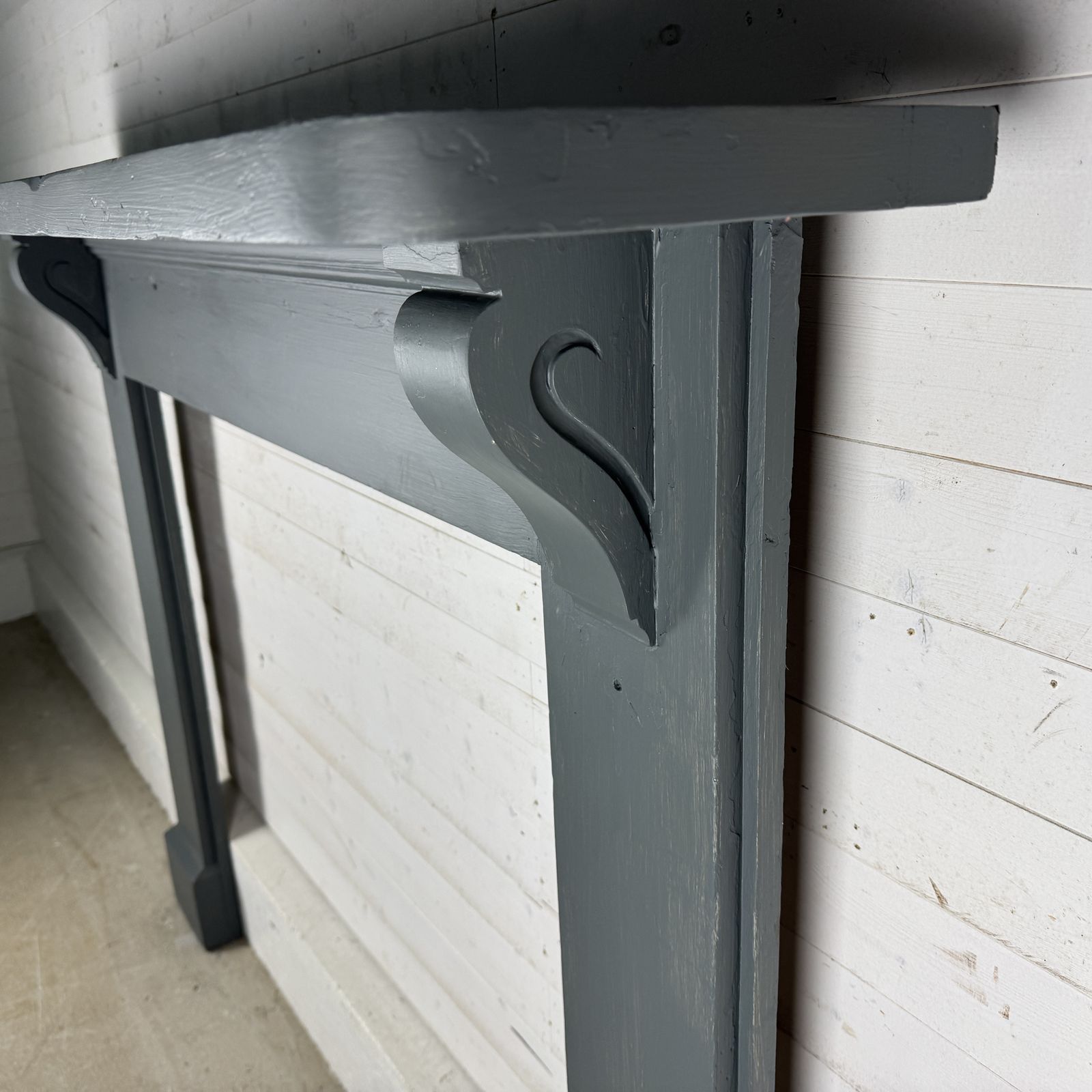 Simple Reclaimed Victorian Painted Pine Fire Surround photo 695.0