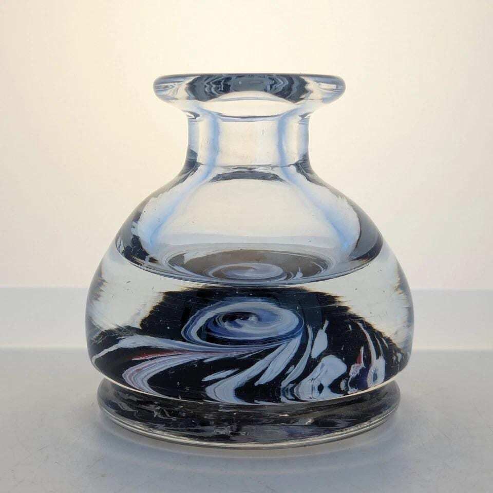 Antique Victorian Glass Inkwell Paperweight By John Walsh