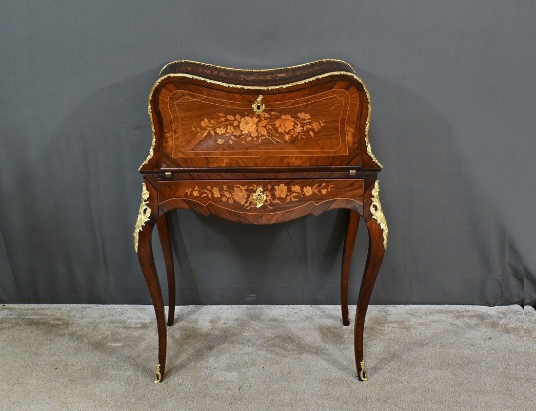 Rosewood Lady's Desk, Louis XV Style – Part 2 Of The 19th Century