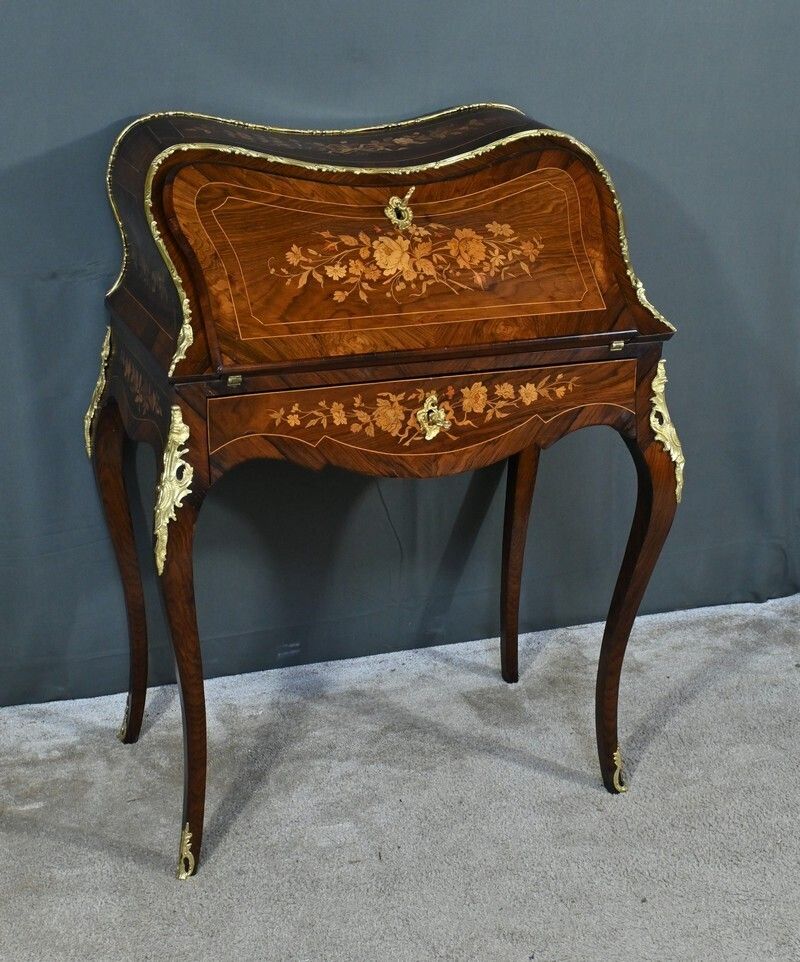 Rosewood Lady's Desk, Louis XV Style – Part 2 Of The 19th Century photo furniture