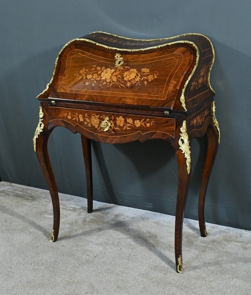 Rosewood Lady's Desk, Louis XV Style – Part 2 Of The 19th Century photo for sale
