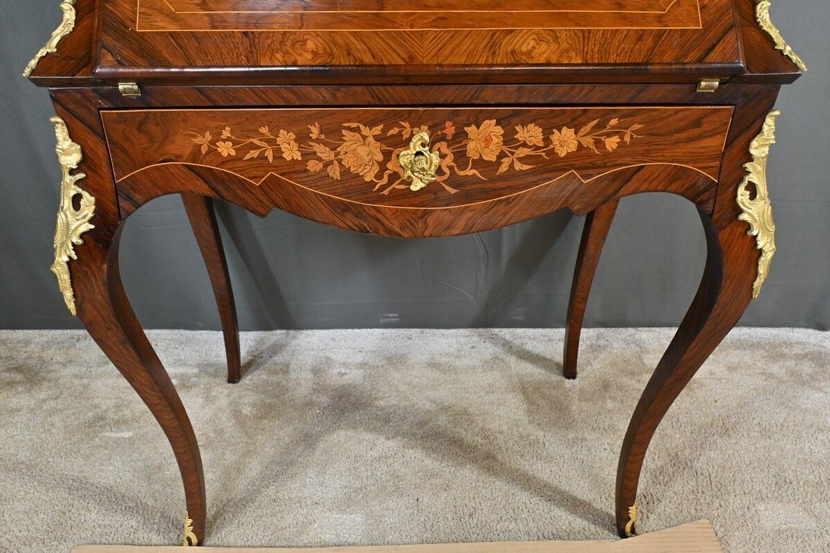 2610.0 Rosewood Lady's Desk, Louis XV Style – Part 2 Of The 19th Century photo