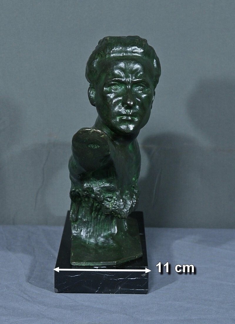 photo buy Bronze “Jean Mermoz” By F. Focht, Art Deco – 1930