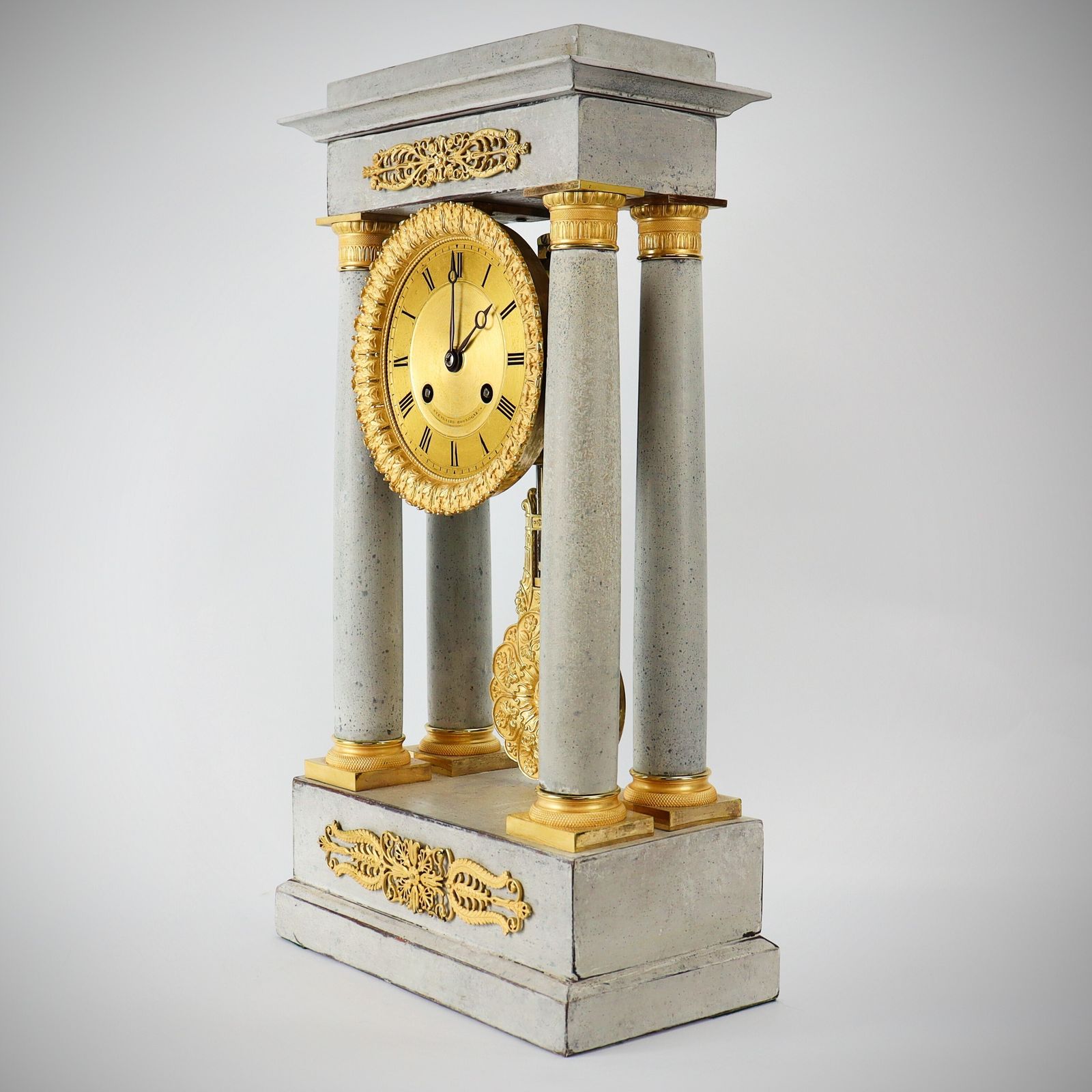 19th Century Portico French Clock With Paint Finish. photo for sale