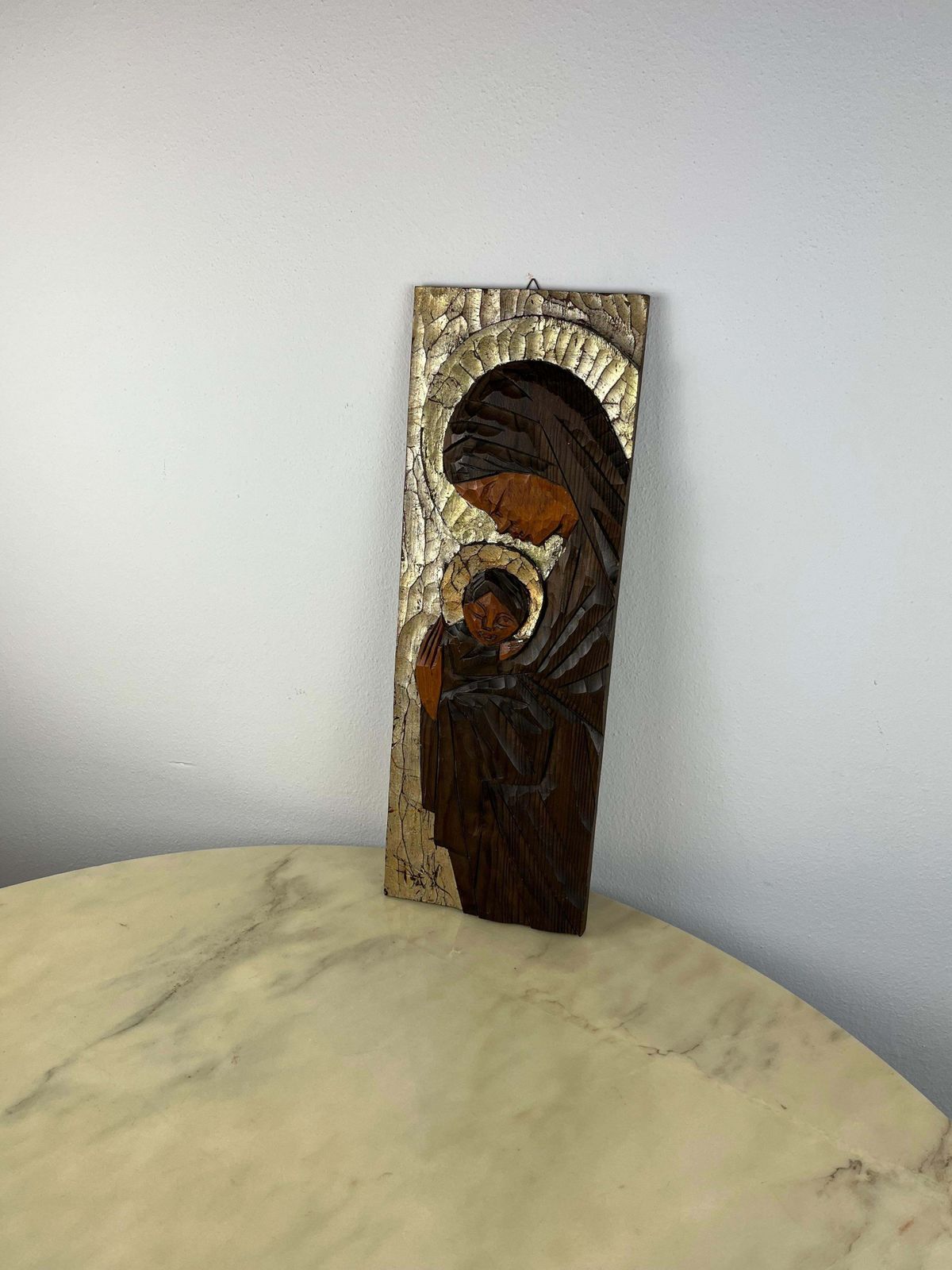 Portrait Of The Madonna On Wood, Italy, 1980s photo for sale