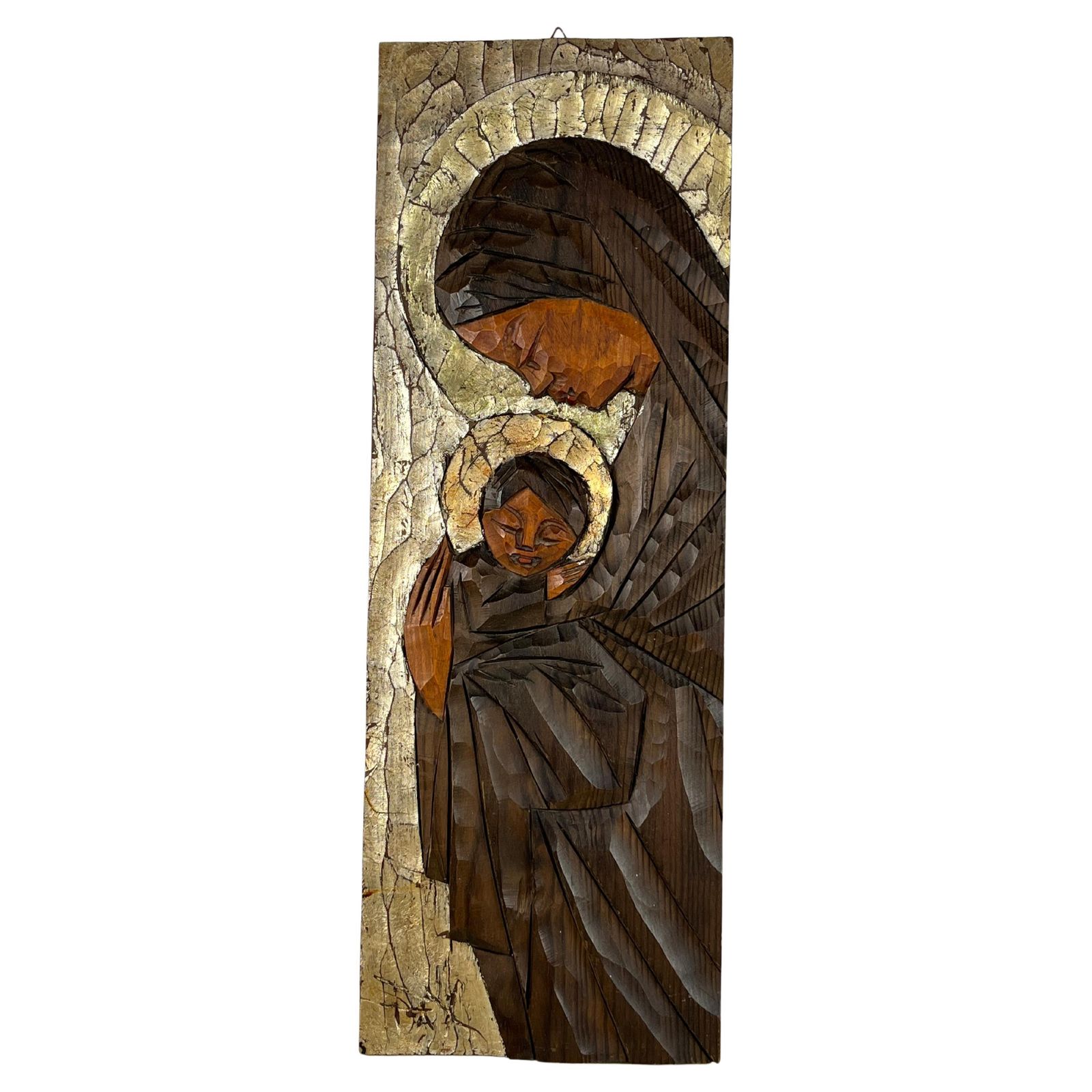 Portrait Of The Madonna On Wood, Italy, 1980s photo vinterior