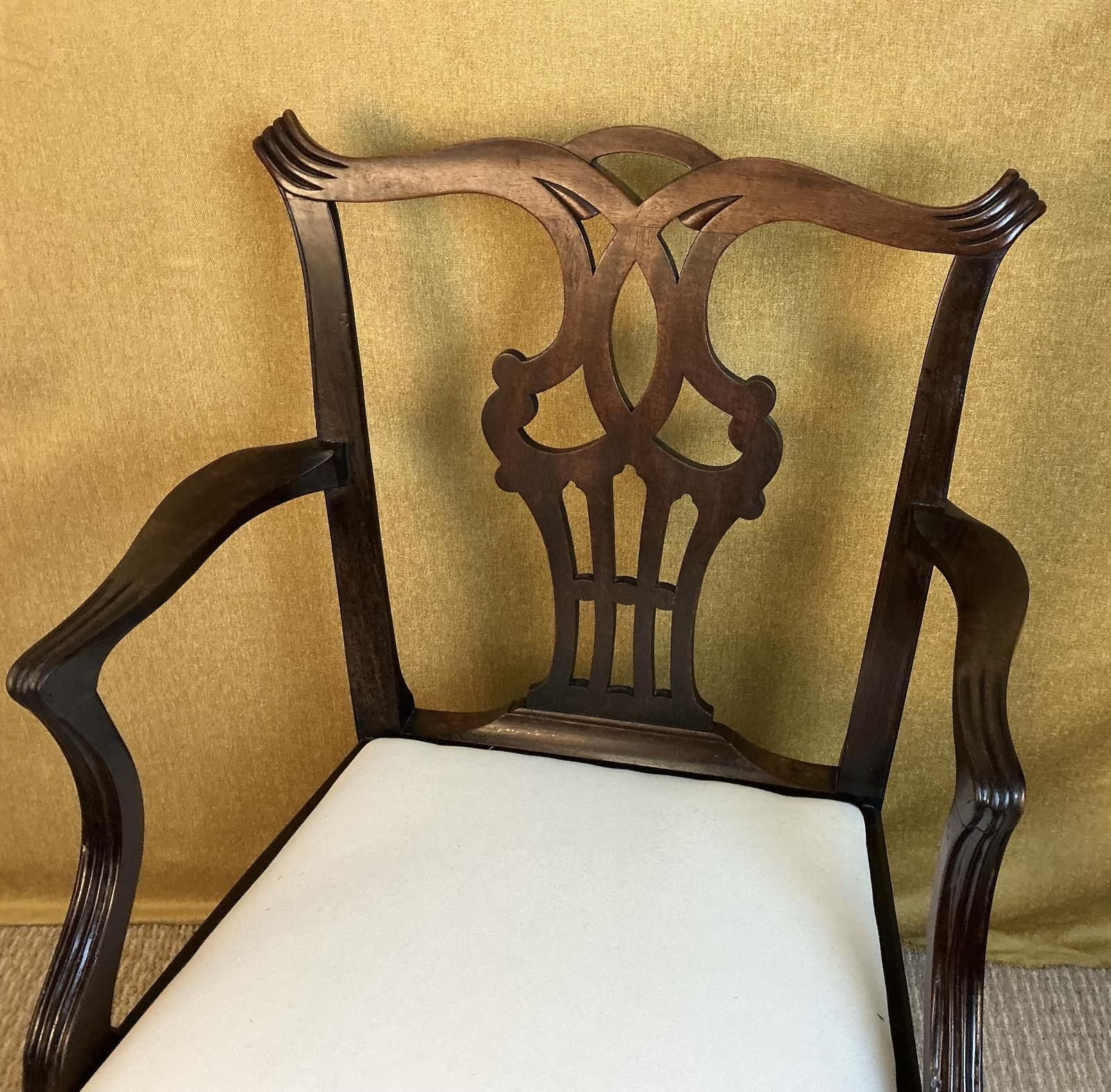 Georgian Style Mahogany Armchair photo for sale