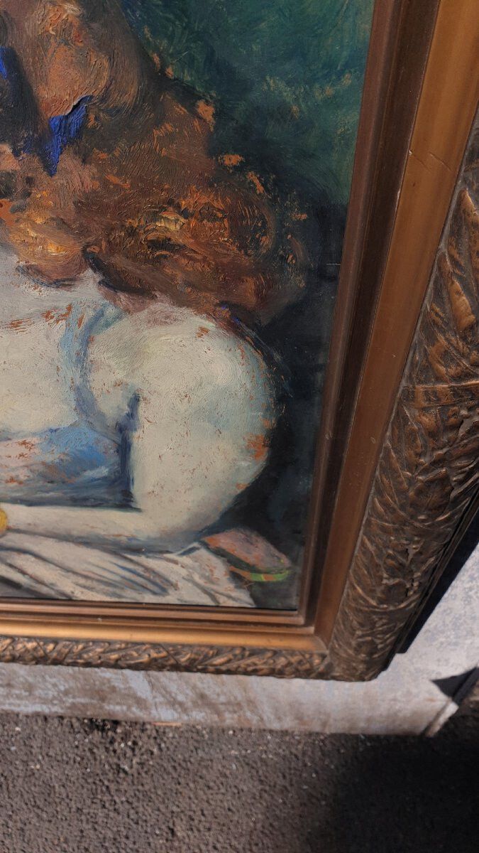 Portrait Of A Woman, Oil On Panel, 20th Century photo 650.0