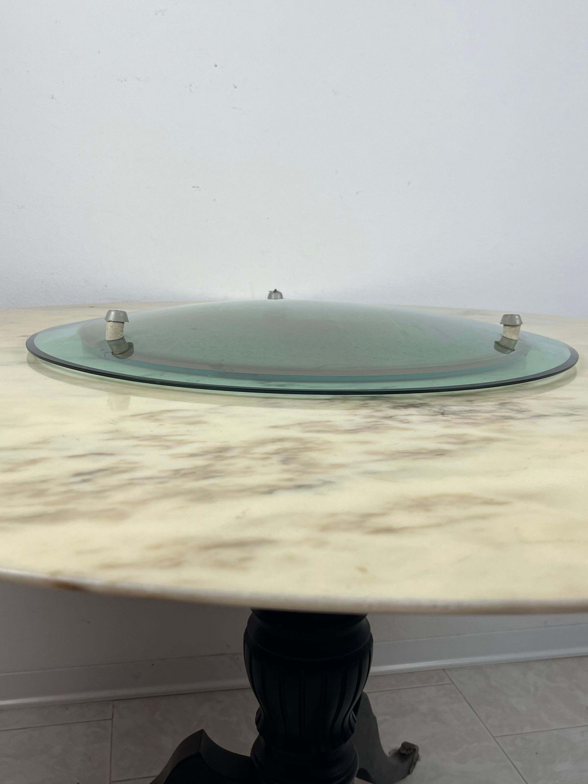 Mid Century Curved Round Mirror Attributed To Max Ingrand For Fontana Arte 1960s photo vinterior