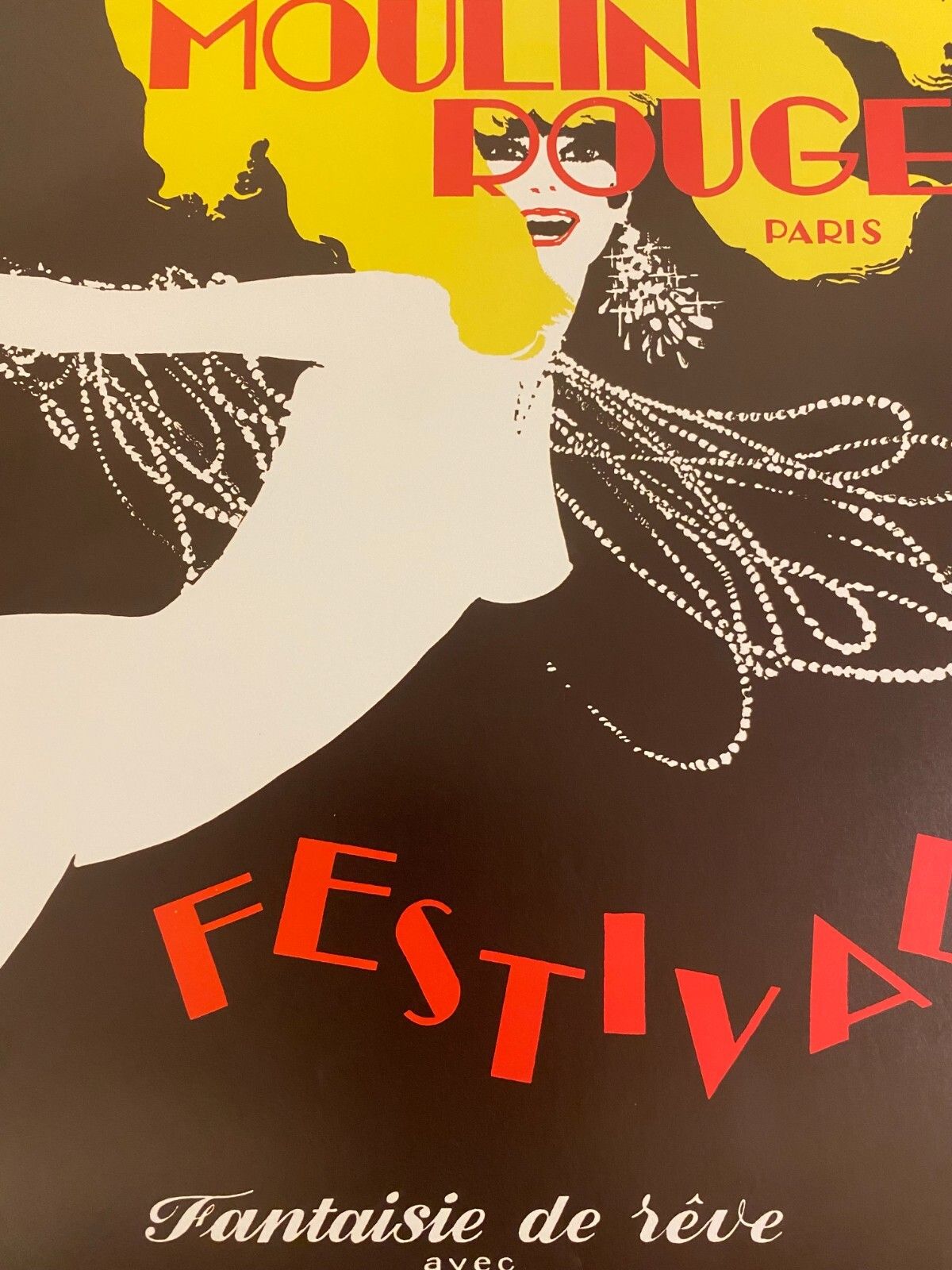 Art René Gruau, 1980s   Bal Du Moulin Rouge Paris, Festival   Original Vintage Poster Printed In Offset Lithography   Cm 60 X 40   23,6 X 15,7 photo