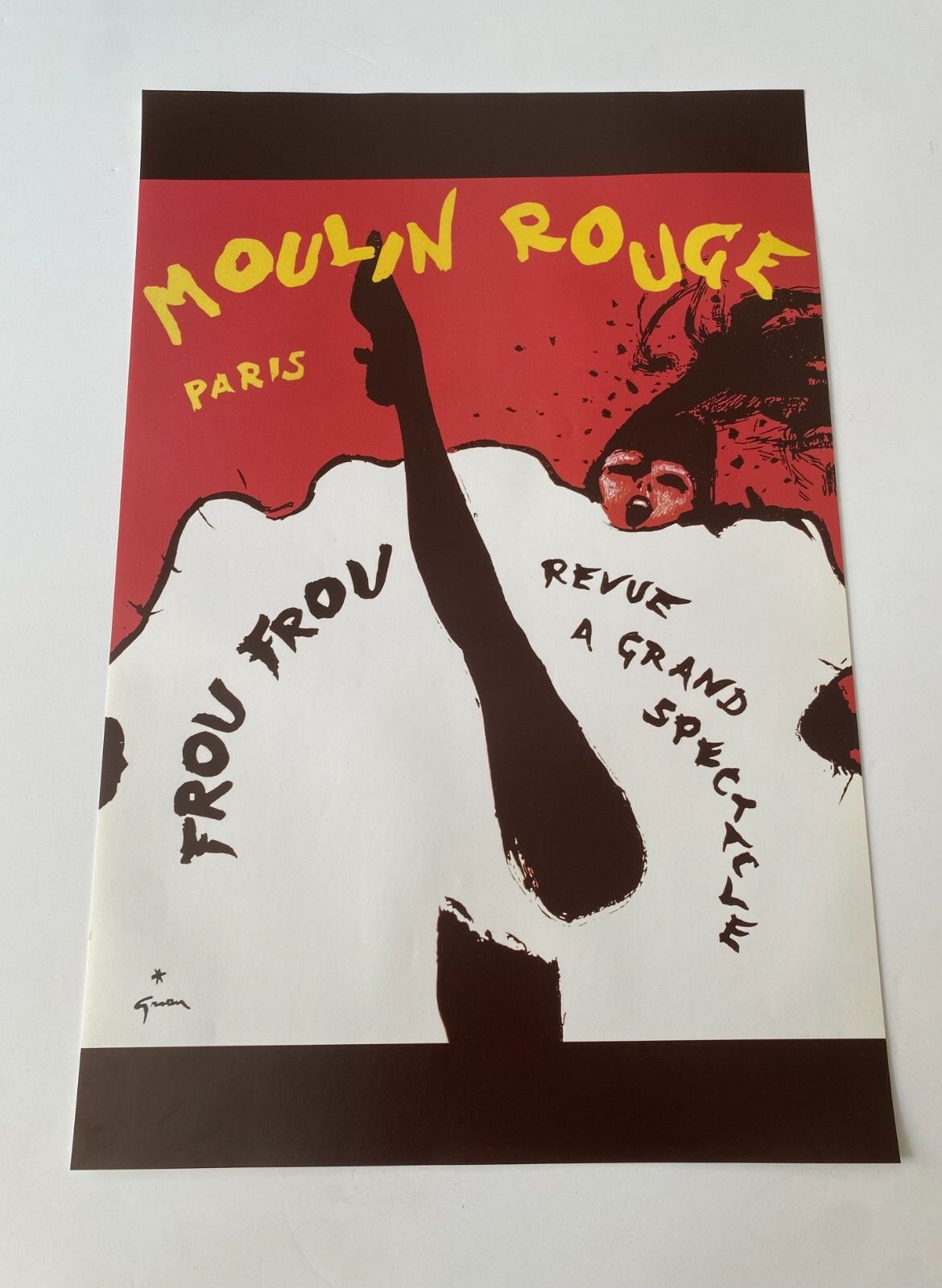 René Gruau, 1980s   Moulin Rouge, Frou Frou   Original Vintage Poster Printed In Offset Lithography   Cm 60 X 40   23,6 X 15,7 photo for sale