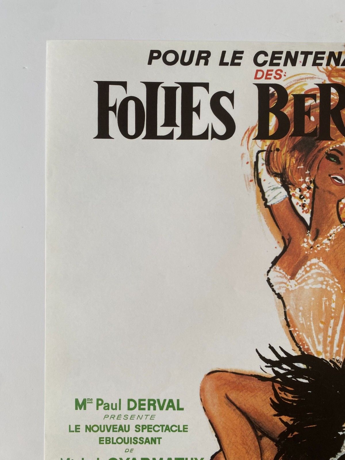 Jacques Darnel, 1970s   Pour Le Centenaire Des Folies Bergere   Original Vintage Poster Printed In Offset Lithography   C.A. Cm 60 X 40   23,6 X 15,7 photo Art
