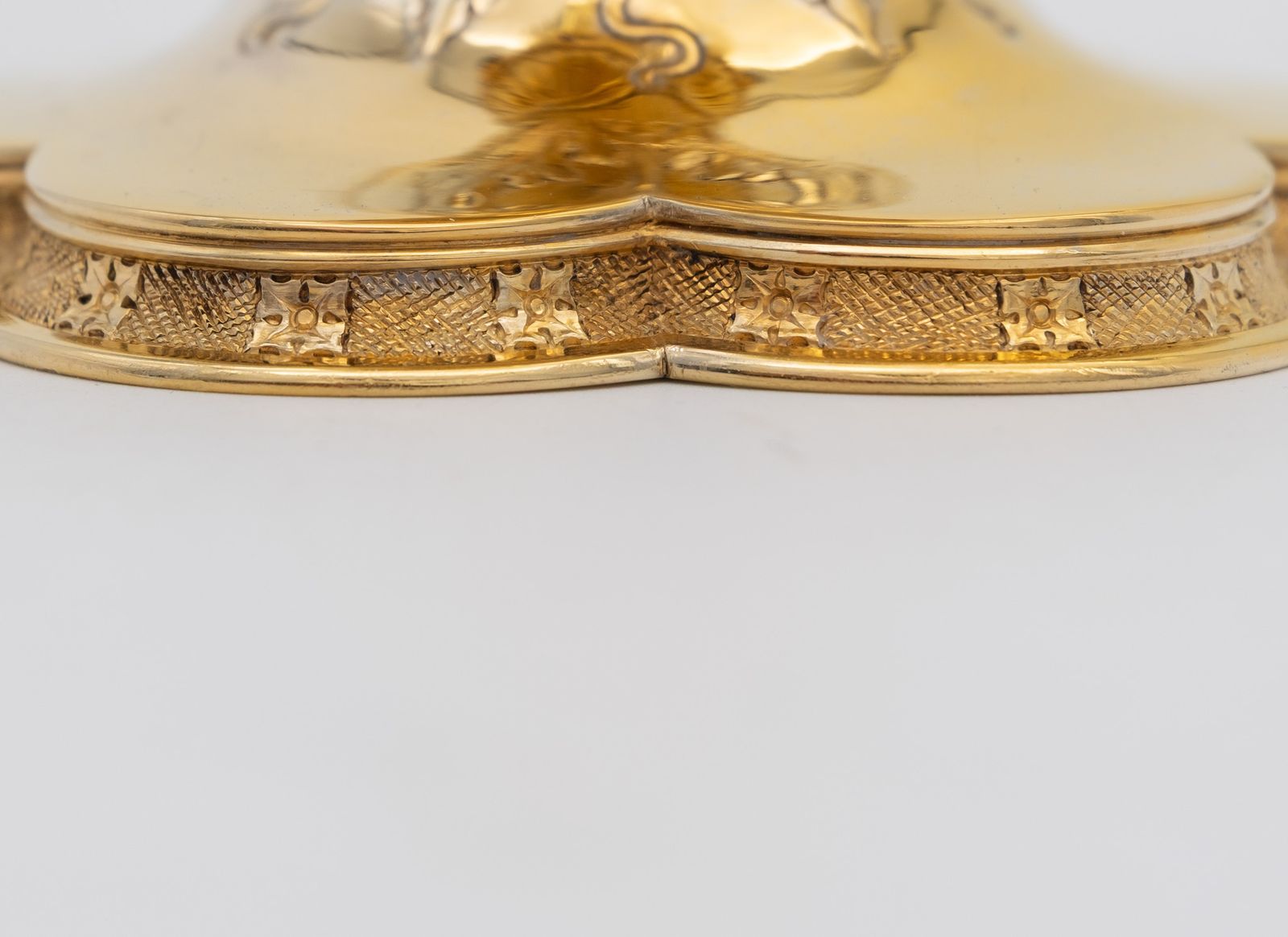 Gothic Revival Sterling Silver Gilt & Stone Set Chalice By Carl Krall London 1892 photo for sale