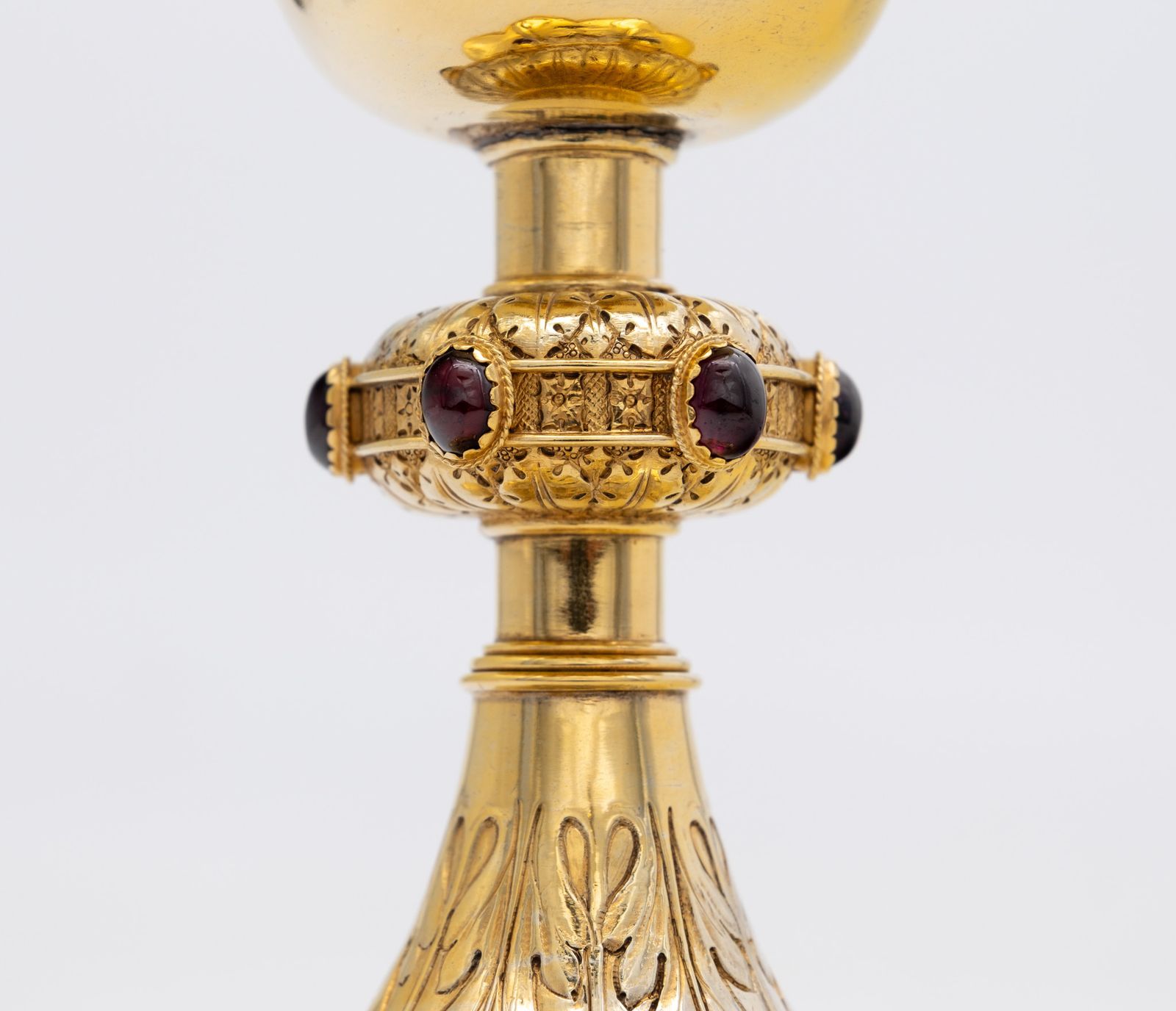 Gothic Revival Sterling Silver Gilt & Stone Set Chalice By Carl Krall London 1892 photo furniture