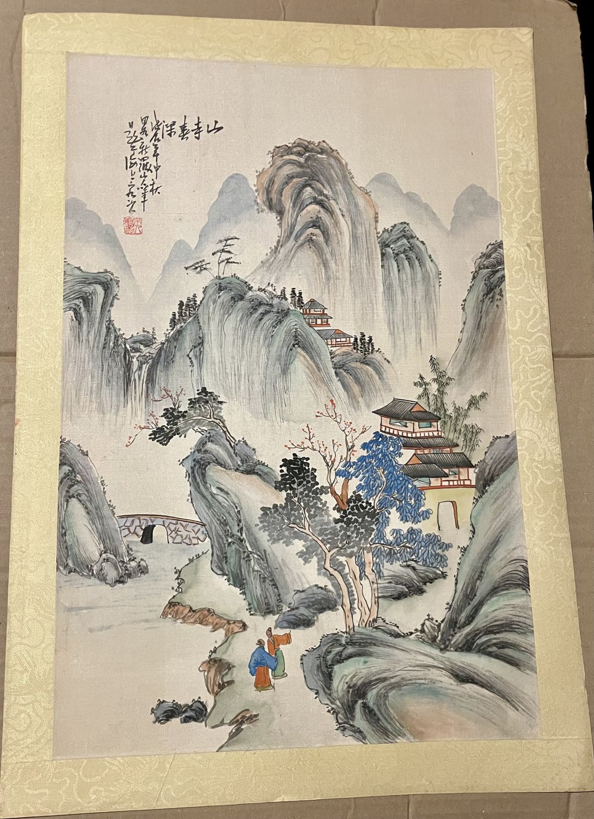 4 Large Antique Paintings From China photo for sale