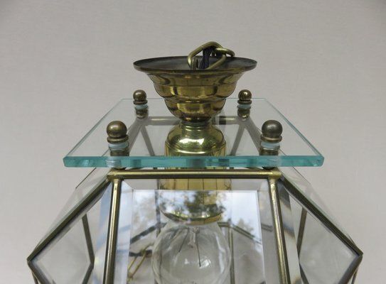 photo vintage Art Nouveau Octagon Ceiling Light In The Style Of Adolf Loos