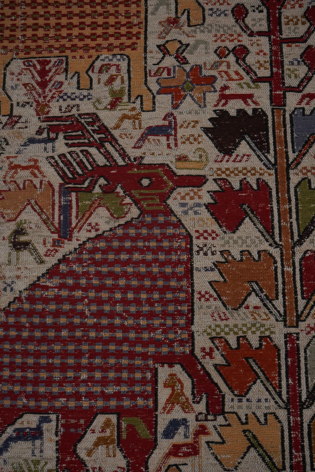 Soumac Kilim Pictorial Animals Rug 3'7'' X 7'1'' photo buy