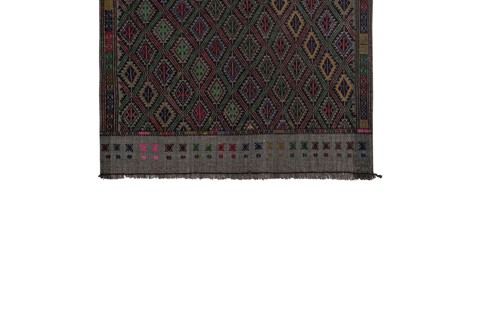 1960s Turkish Wool Jajim Kilim Rug 3'9'' X 6'2'' photo for sale