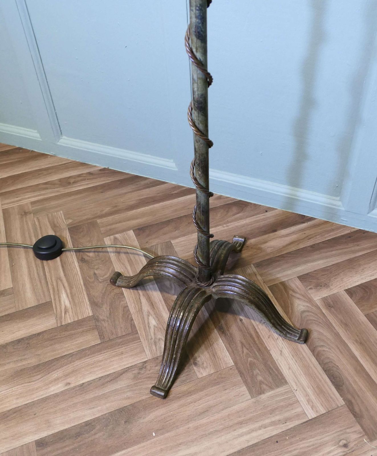 Very Unusual Arts And Crafts Telescopic Floor Lamp photo vintage