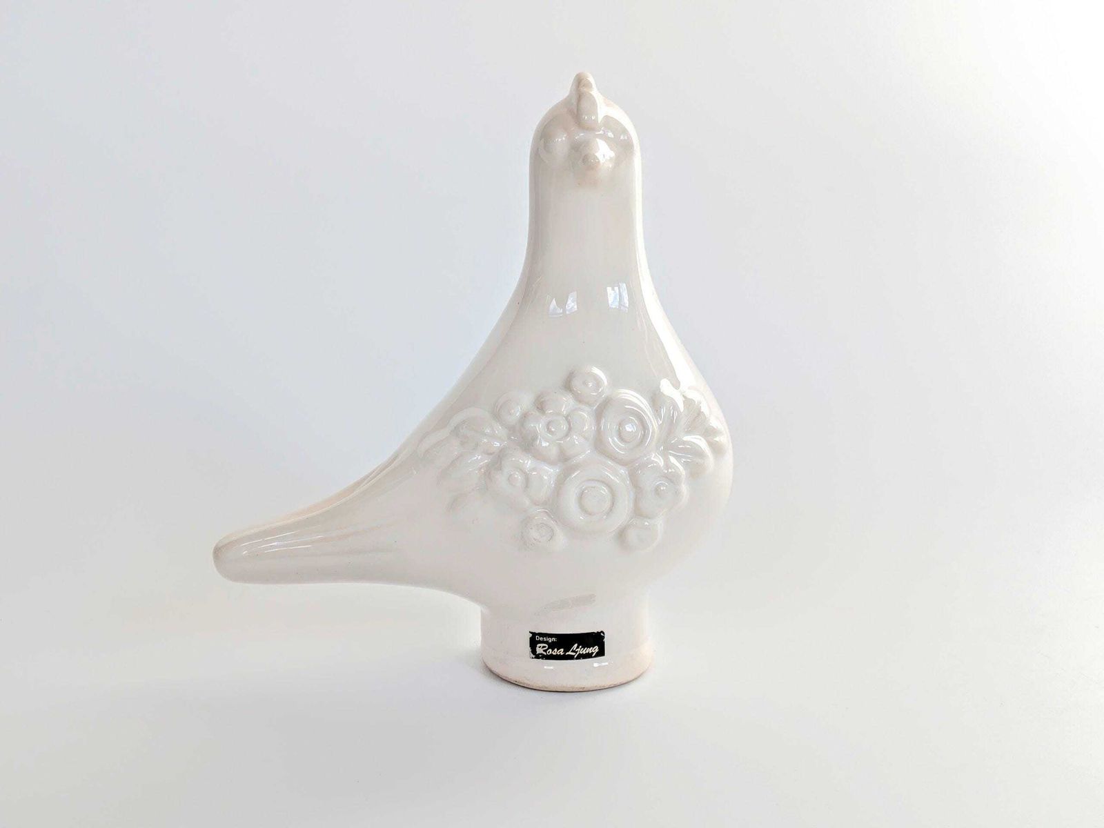 Helsingborg Porcelain Bird | Rosa Ljung Dove Figurine | Sweden, 1960's
