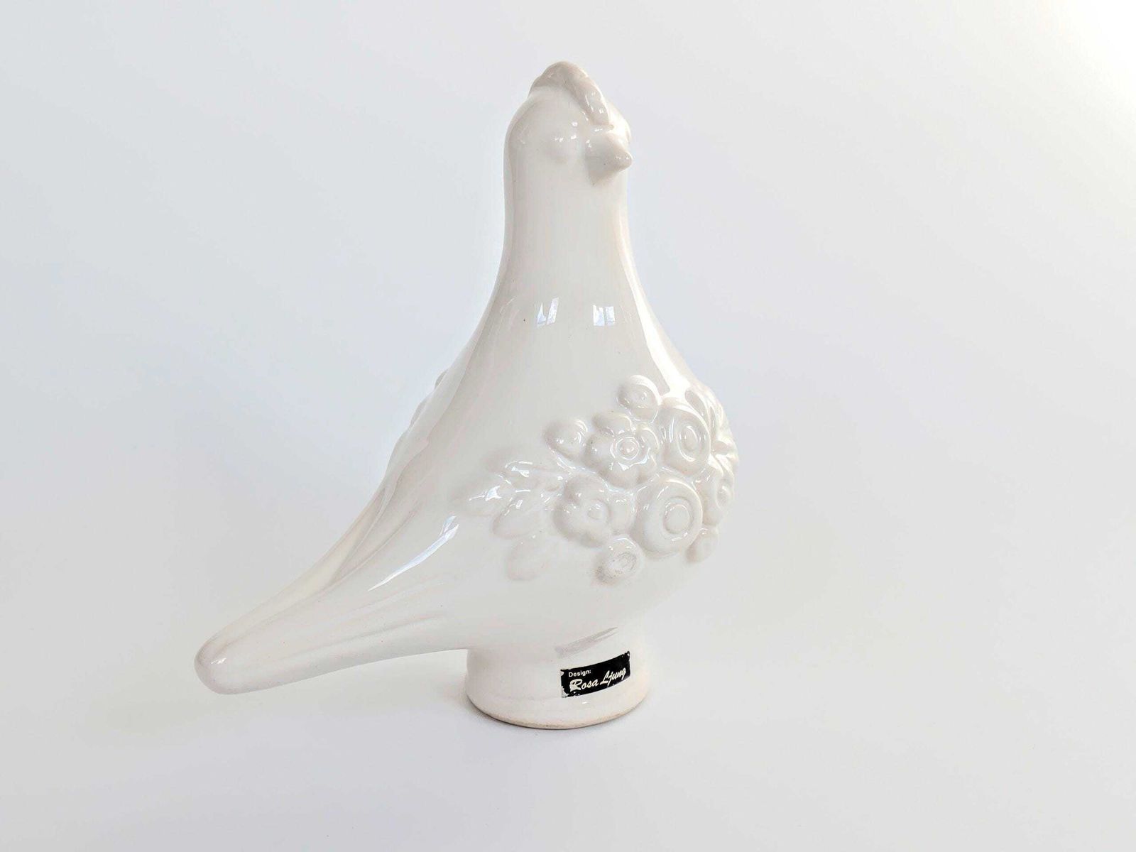 Helsingborg Porcelain Bird | Rosa Ljung Dove Figurine | Sweden, 1960's photo furniture