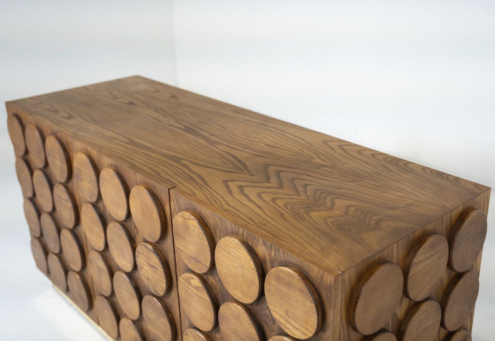 Contemporary Sideboard, Wood And Brass, Italy photo vinterior