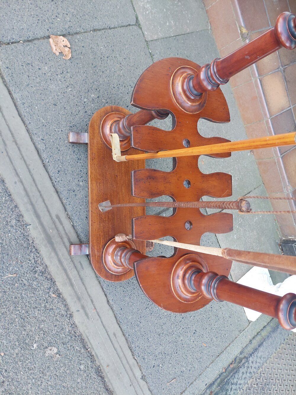 Victorian Mahogany Tack Room Whip Stand photo for sale