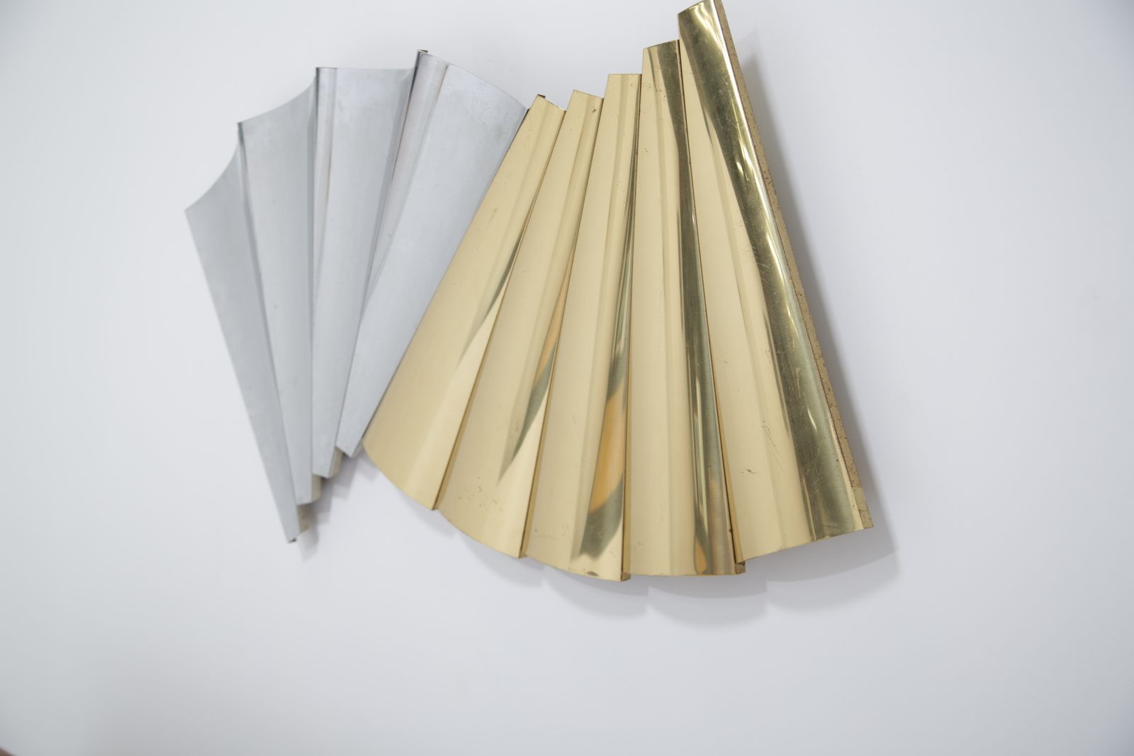 Vintage Abstract Chrome And Brass Wall Sculpture By Curtis Jere, Artisan House, 1985 photo furniture