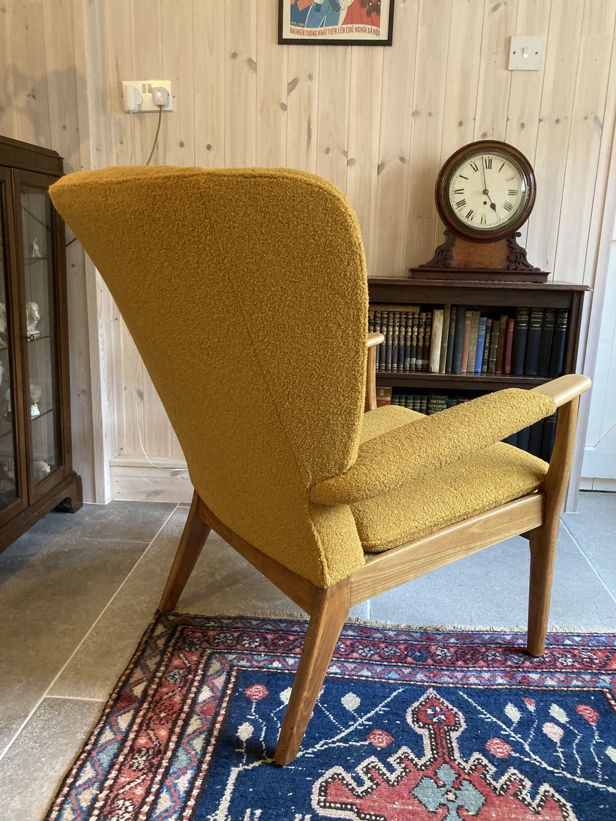 Mustard Parker Knoll 734 Wing Armchair photo for sale