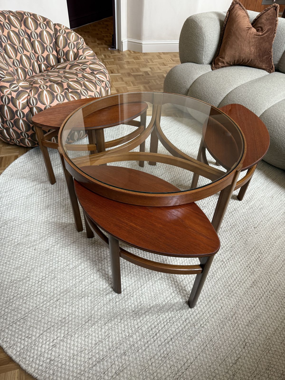 Mid Century Nathan Trinity Round Coffee Table photo for sale