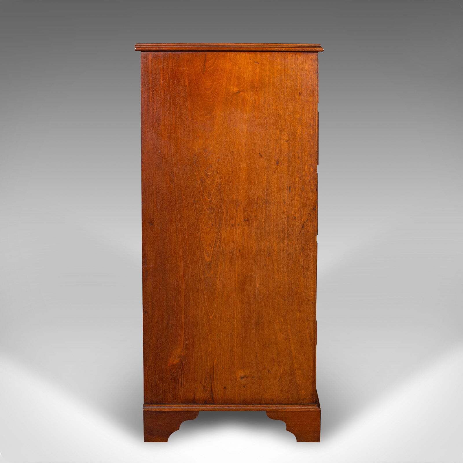 Antique English Tallboy, Chest Of Drawers, Victorian Walnut, Flame, Circa 1850 photo for sale