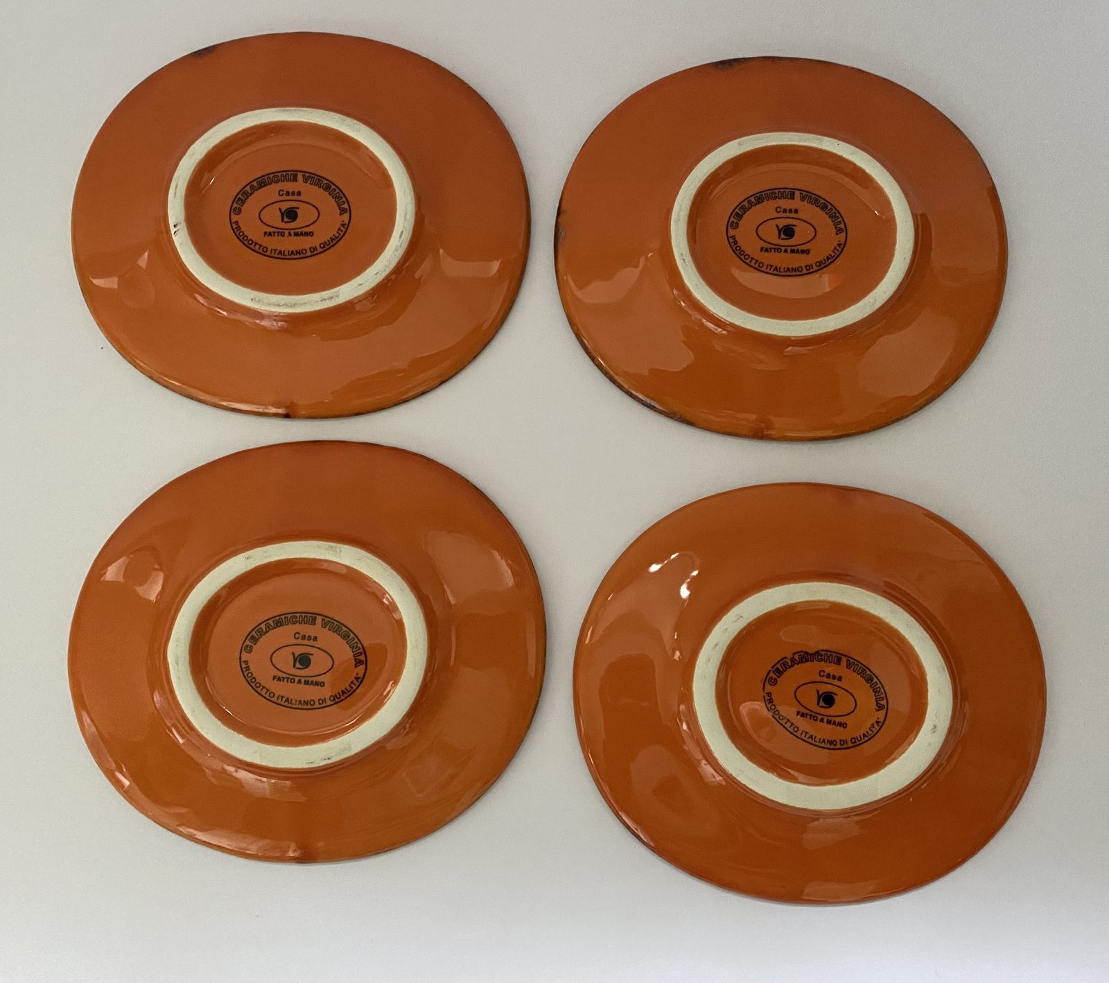 photo vinterior Tuscany, Artistic Pottery, Espresso Cup And Saucer Set (X4)