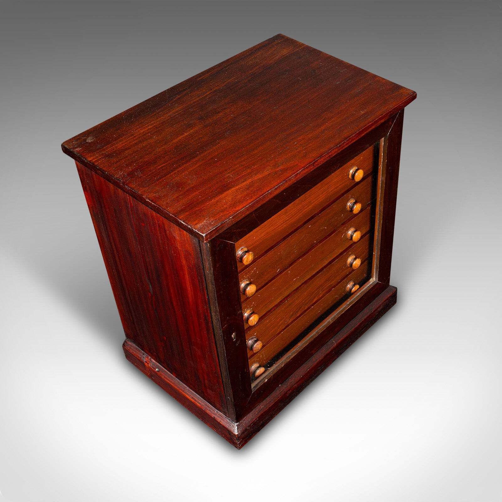 Antique 6 Drawer Specimen Collector Cabinet, English, Display Storage, Victorian photo vintage