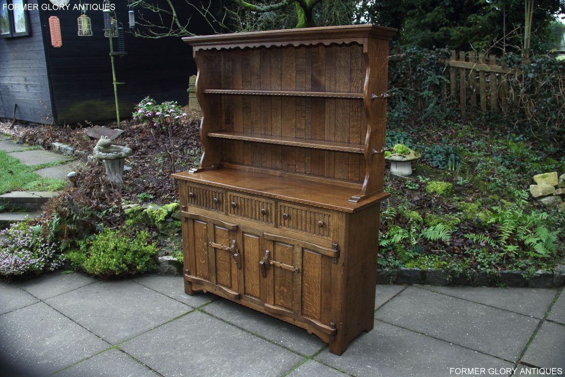 A Rupert / Nigel Griffiths Monastic Carved Oak Derbyshire Dresser / Sideboard photo furniture