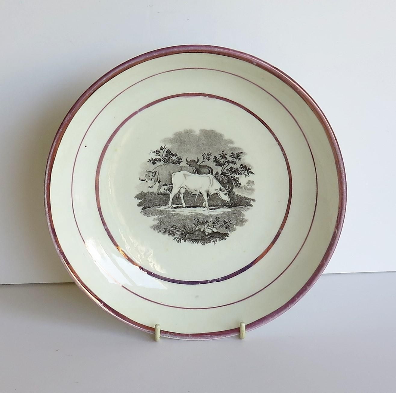 Georgian Sunderland Porcelain Lustre Dish Or Plate, English Early 19th Century photo furniture