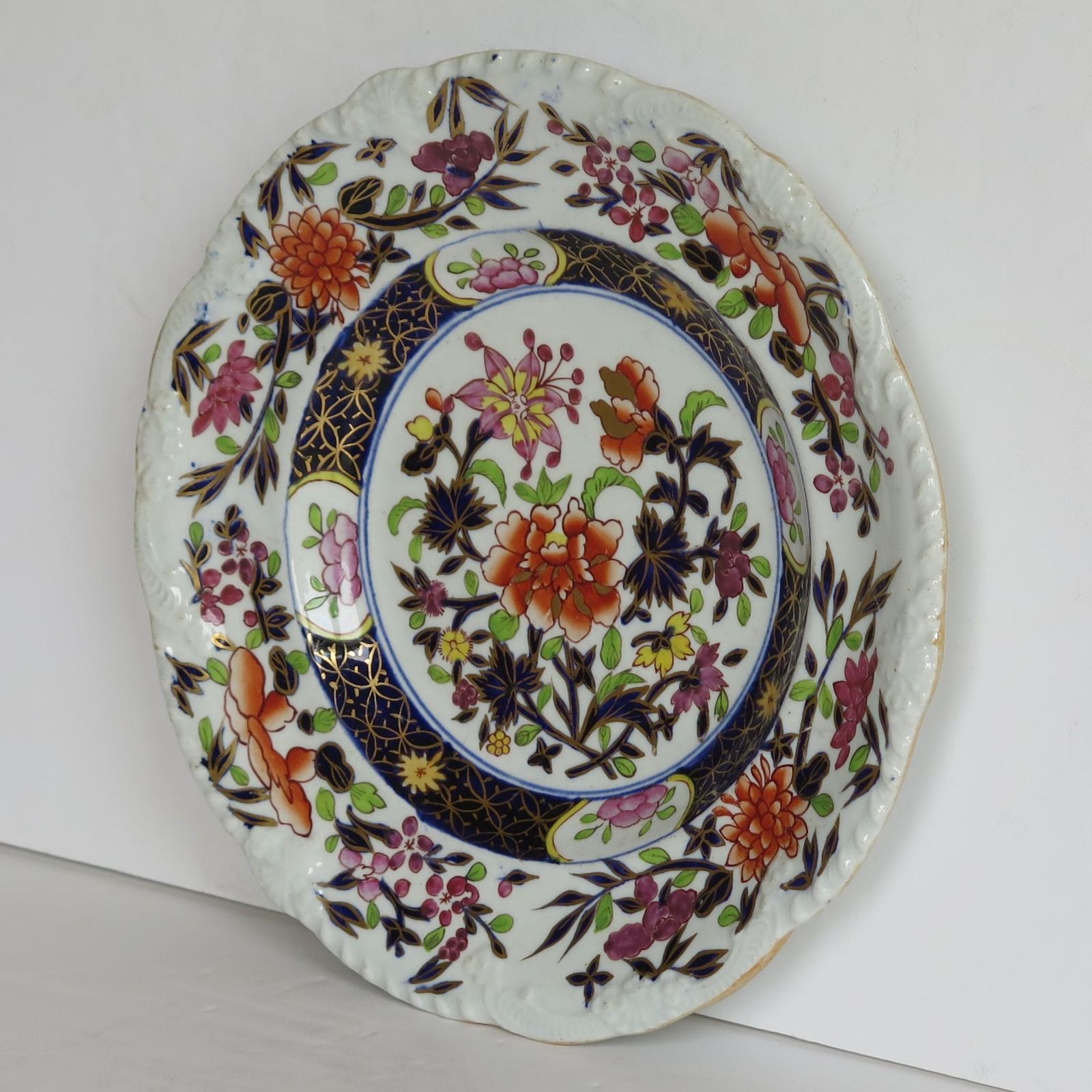 Georgian Masons Ironstone Side Plate In Heavily Floral Japan Ptn, Circa 1815 photo Home Decor