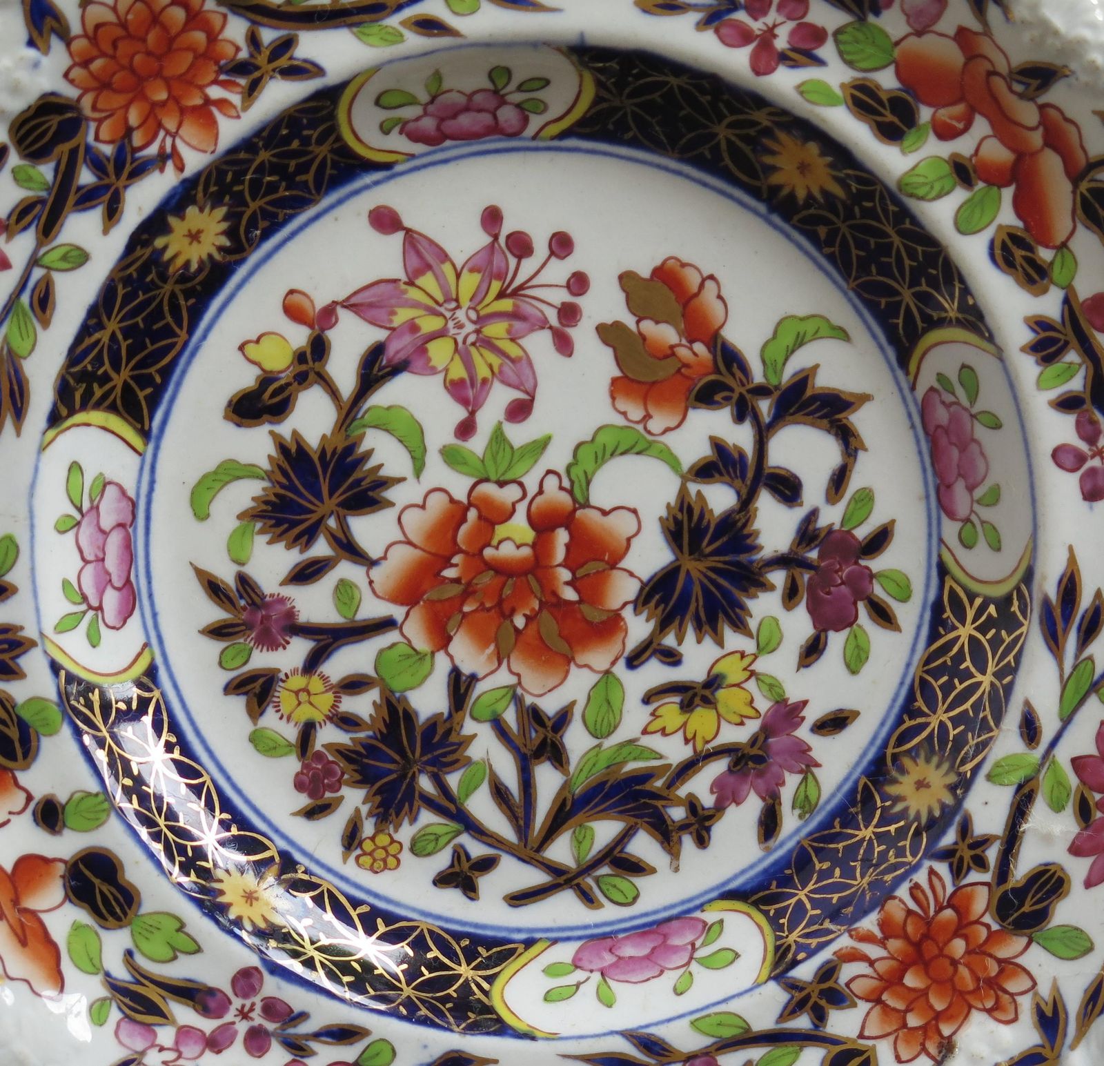 Georgian Masons Ironstone Side Plate In Heavily Floral Japan Ptn, Circa 1815 photo buy