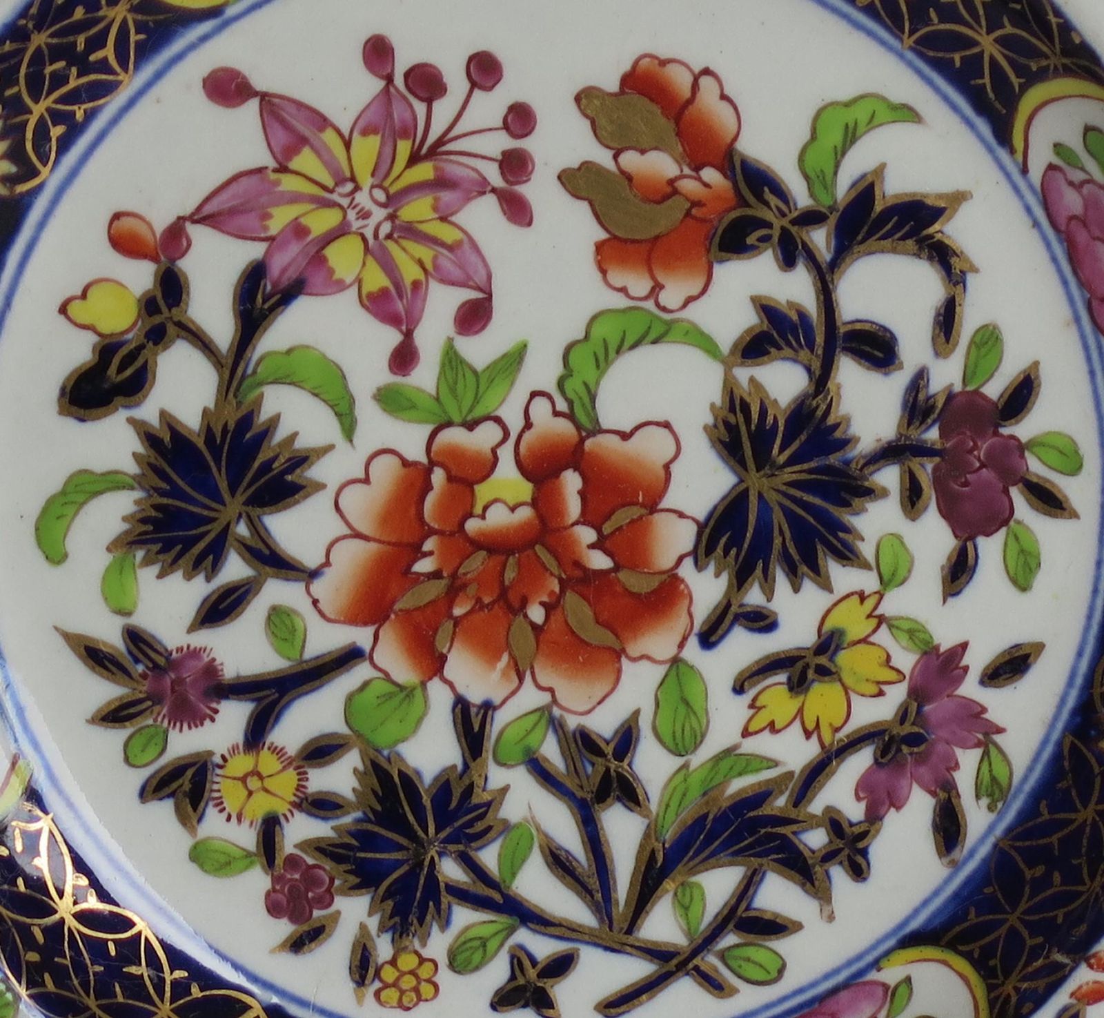 Home Decor Georgian Masons Ironstone Side Plate In Heavily Floral Japan Ptn, Circa 1815 photo