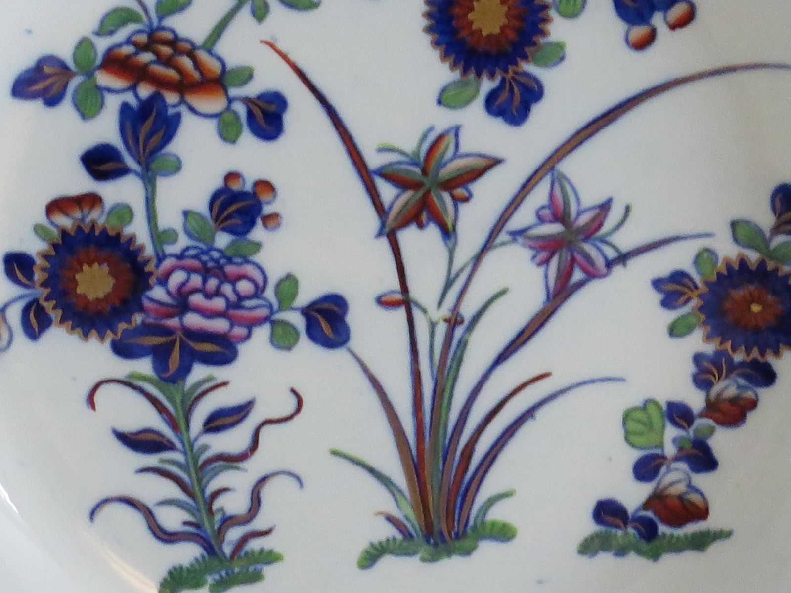 photo for sale Georgian Spode Soup Bowl Or Deep Plate In Chinese Flowers Pattern, Circa 1820
