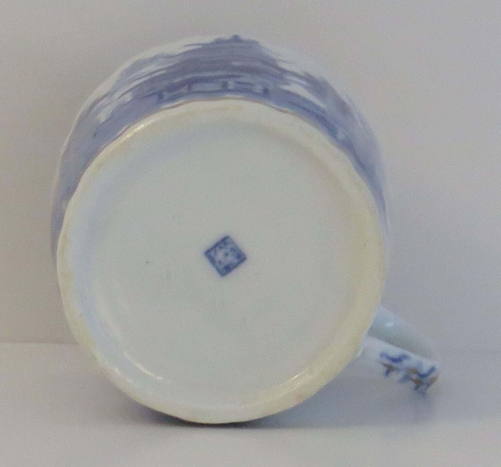 photo furniture Miles Mason Porcelain Coffee Can Blue & White Broseley Gilded Ptn 50, Circa 1808